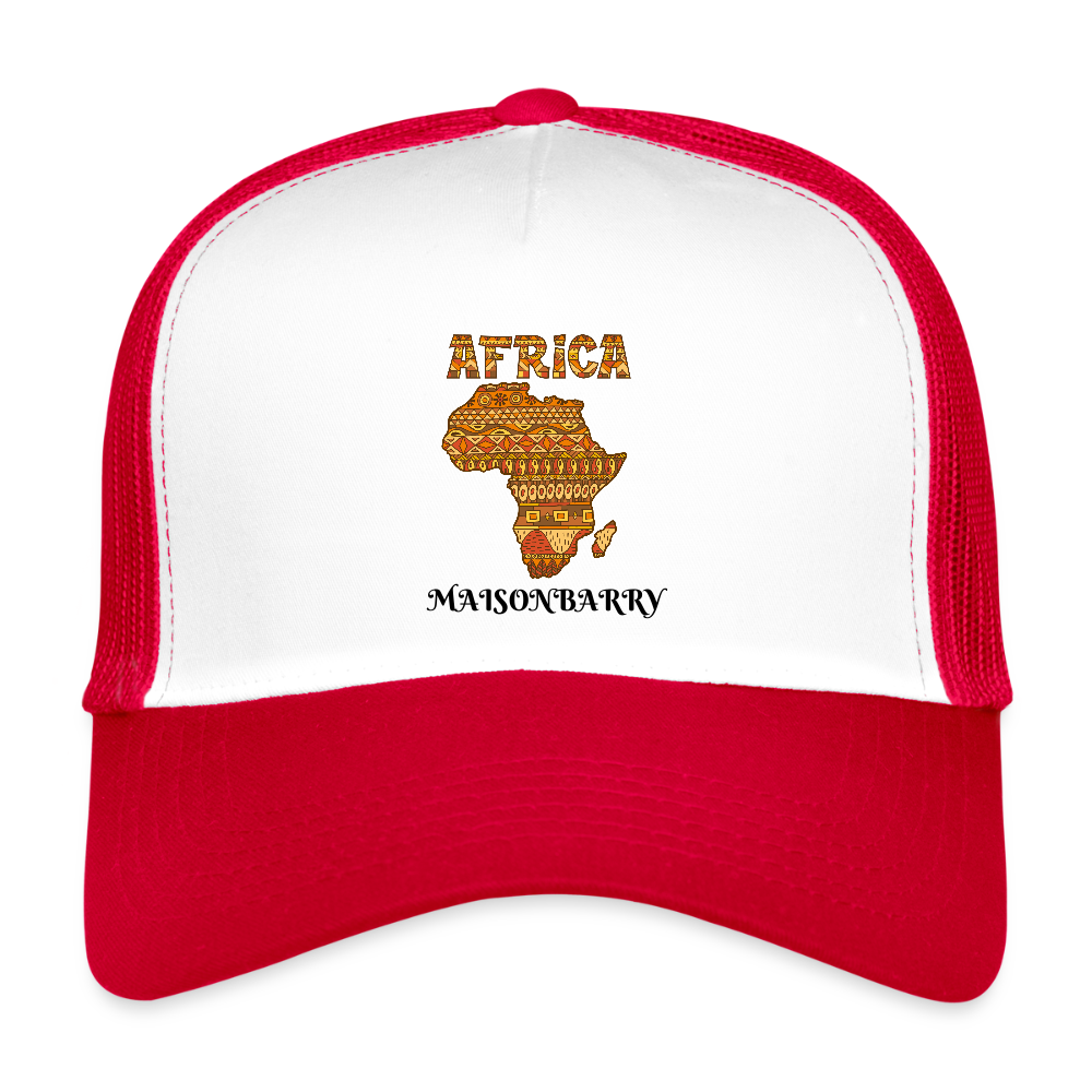Trucker Cap - blanc/rouge