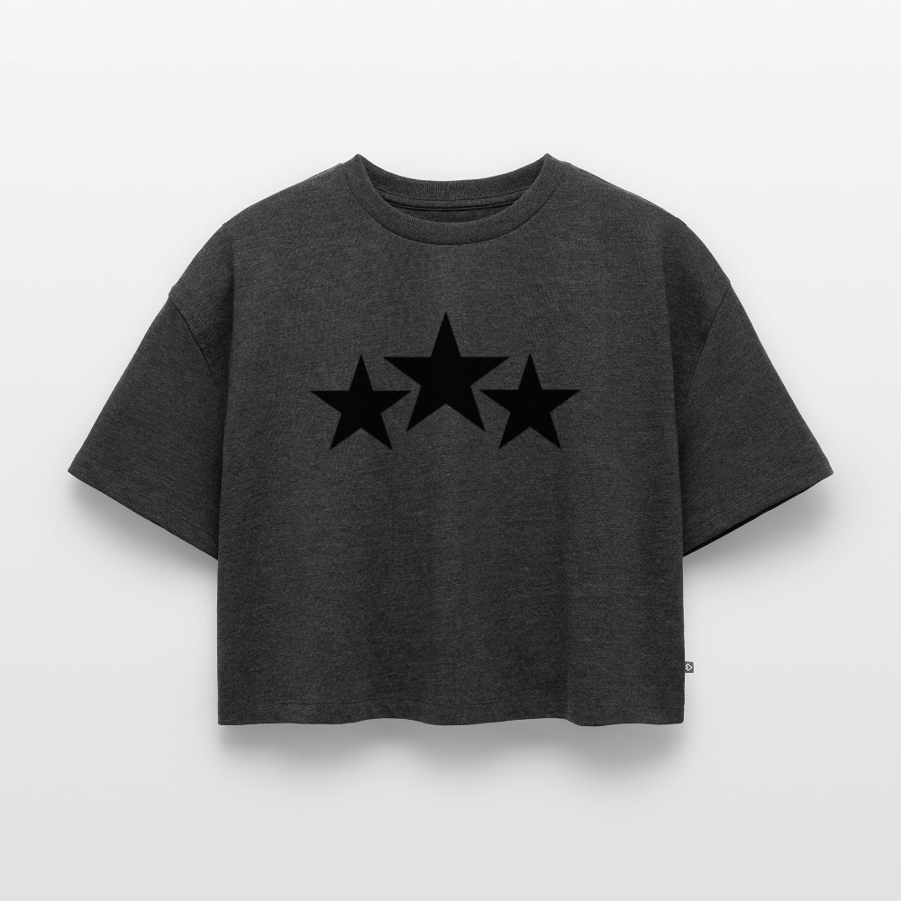 T-shirt oversized épais Femme - anthracite chiné