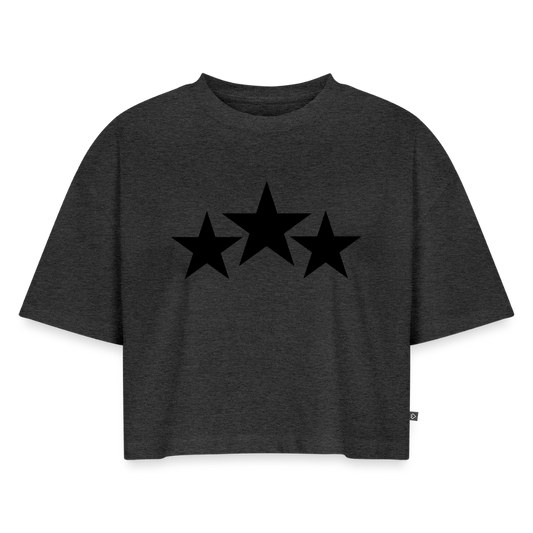 T-shirt oversized épais Femme - anthracite chiné