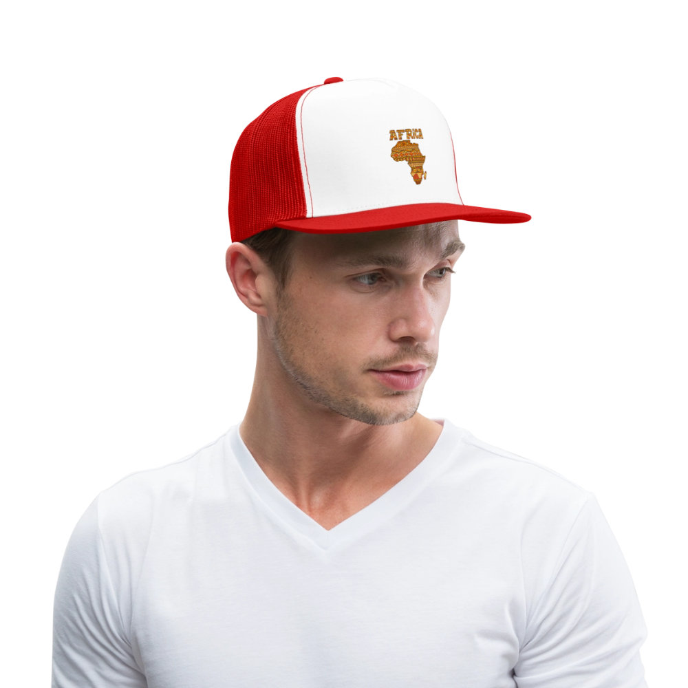 Trucker Cap - blanc/rouge