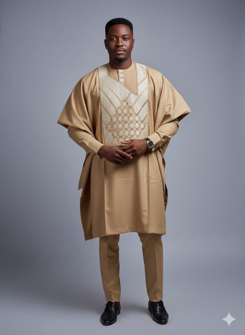 Macki Sall 3 Pièces Beige Doré Premium MaisonBarry