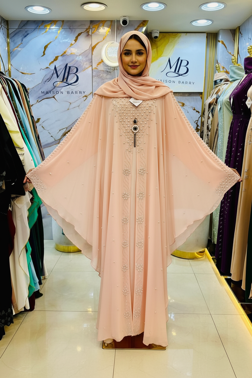 Abaya Prestige Rose Perlée MaisonBarry
